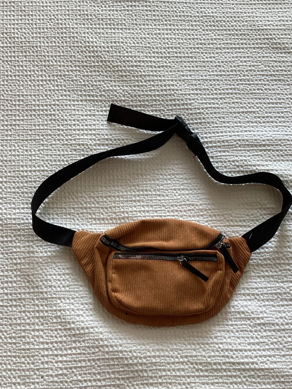 Brown‎ Corduroy Waist Bag - Unbranded
